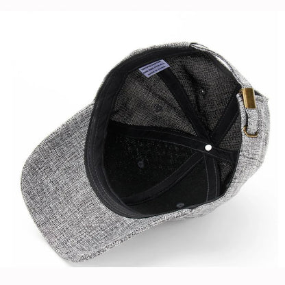 New Big Size Deep Faux Linen Baseball Hats Outdoor