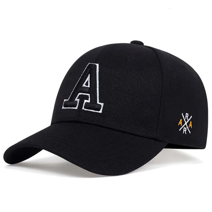 Unisex A Letter Side Ar Embroidery Baseball Caps Spring and Autumn