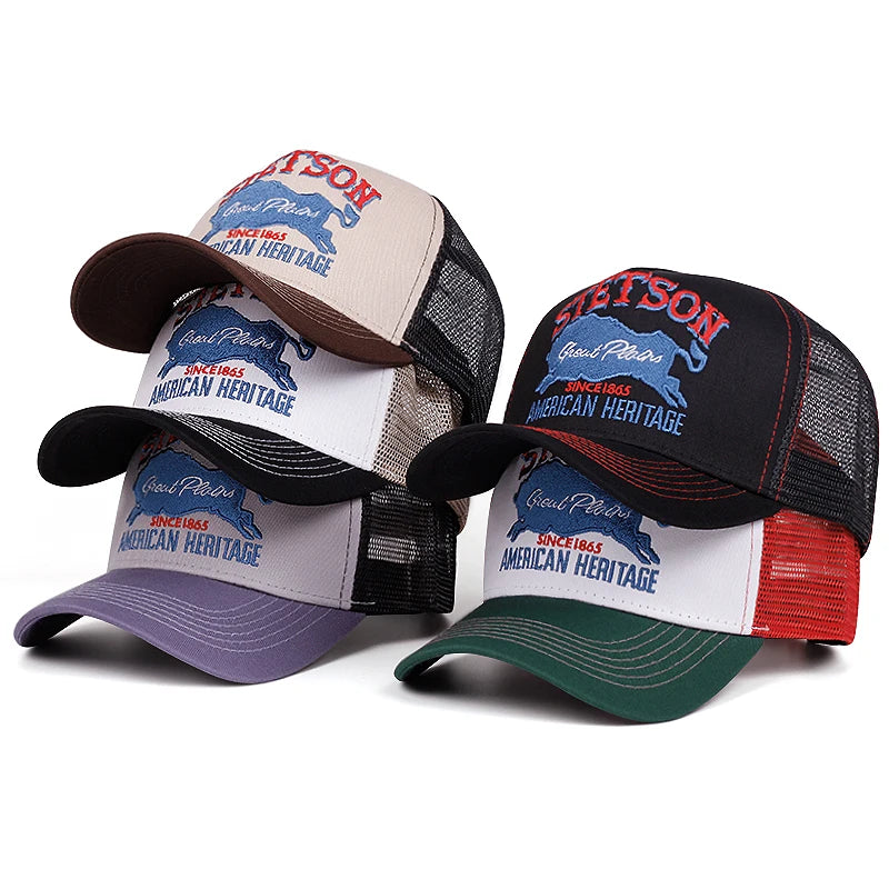 2025 Personalized New Red Bear Breathable Mesh Hat