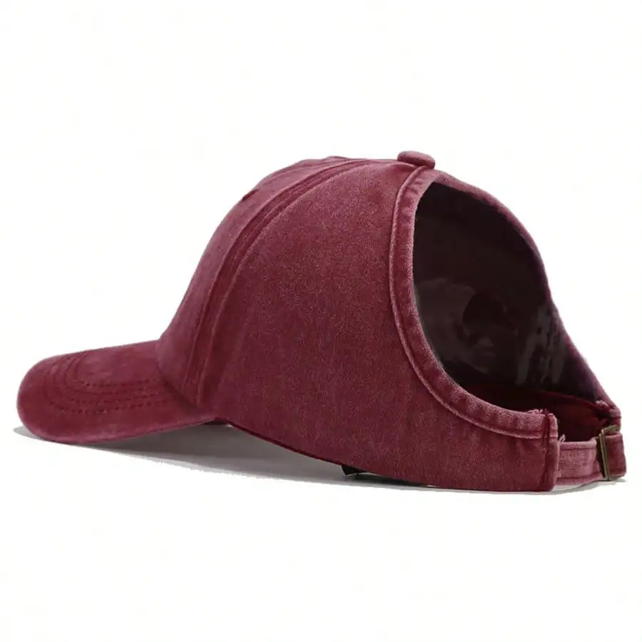 Outdoor Casual Bucket Hat With Ponytail Hole