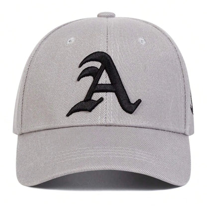 Unisex Gothic Letter A Embroidery Baseball Caps Autumn Outdoor Adjustable Casual Hats Sunscreen Hat