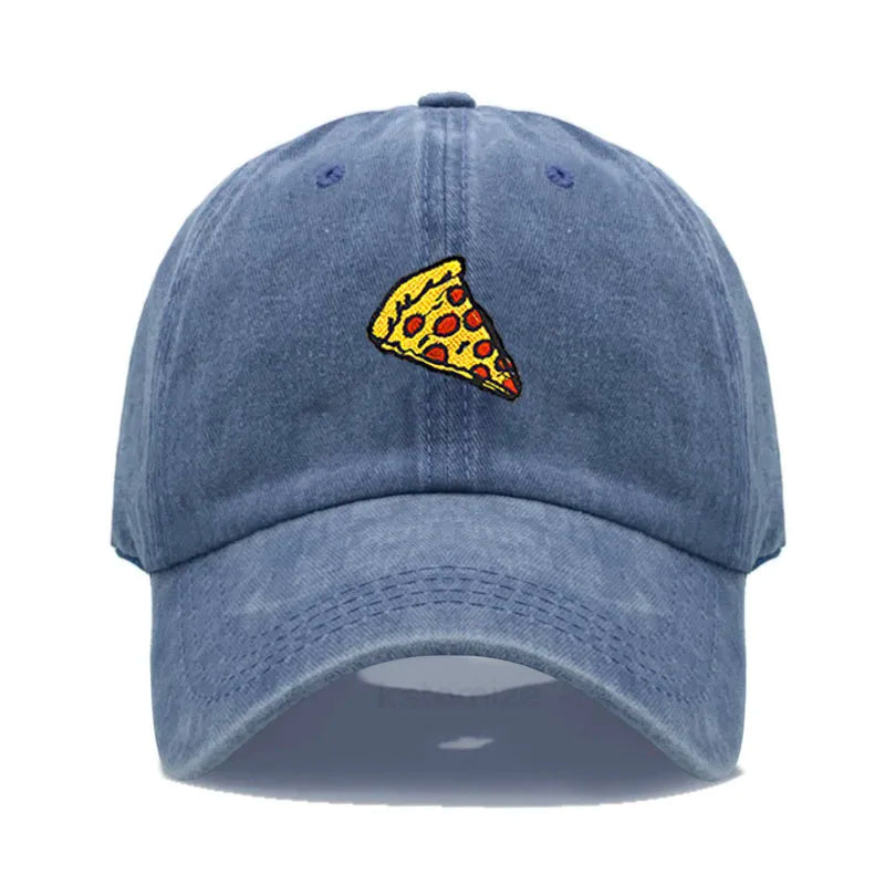 Pizza Embroidered Baseball Cap For Women Men