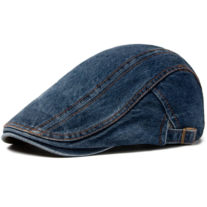 Men's Jean Berets Summer Newsboy Hats For Women Casual Solid Color Retro