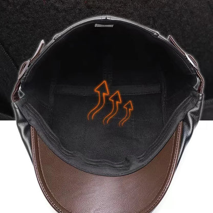 High Quality Men PU Leather Baseball Cap