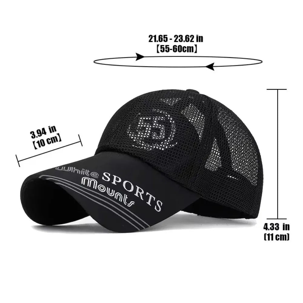 Casual Wide Brim Mesh Baseball Cap