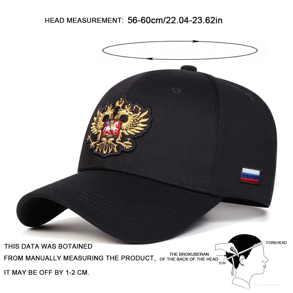 Unisex Double-headed Eagle Embroidery Baseball Caps Spring Autumn