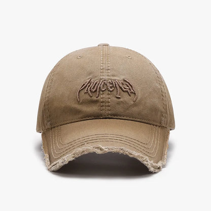 Letter Three-Dimensional Embroidery Soft Top Rough Edge Men's