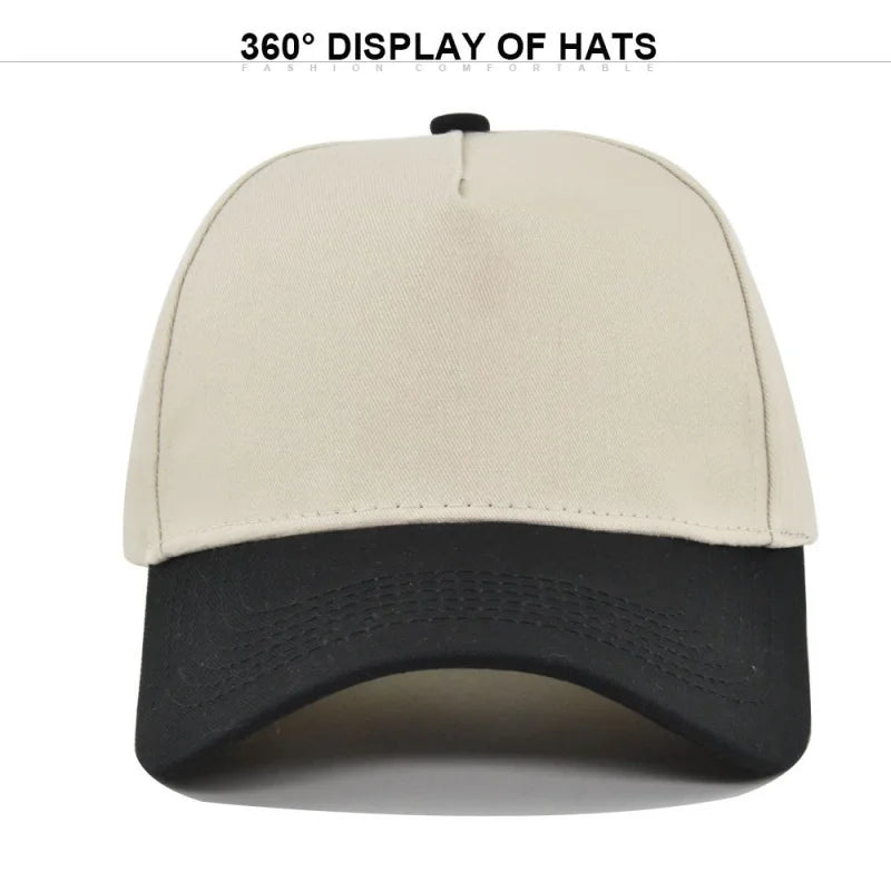 Unisex Light Panel Color Blocked Baseball Caps Spring Autumn