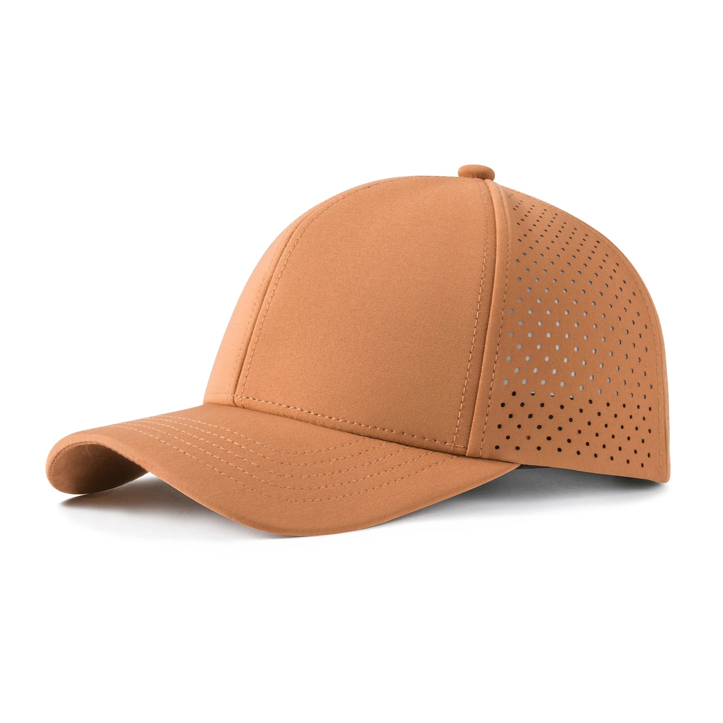 Men Quick Dry Baseball Cap Laser Cut Mesh Ball Curved Brim Snapback Hat