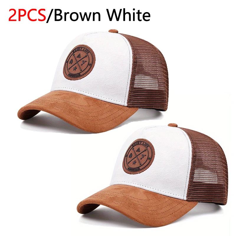 Summer Mesh Baseball Cap Women Men Enjoy Life Letter Patch Snapback Hat