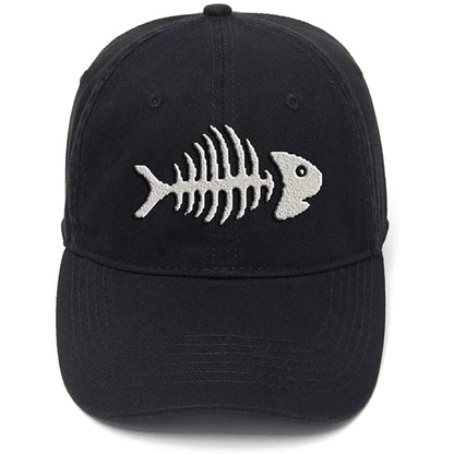 Lyprerazy Fish Bone Washed Cotton Adjustable Baseball Cap