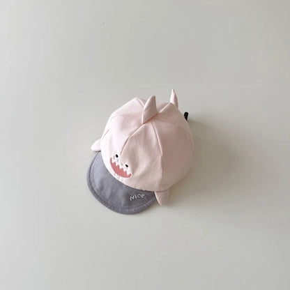 New 3-16M Baby Hat Contrast Color Cute Shark Shape Toddlers Baseball Cap