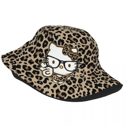 Kittys Leopard Bucket Hat Vocation Getaway Headwear Accessories Fisherman Cap