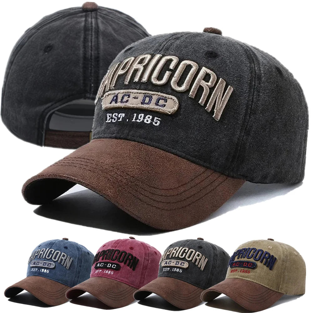 New Unisex Cap Washed Cotton Letter Embroidery Baseball Cap