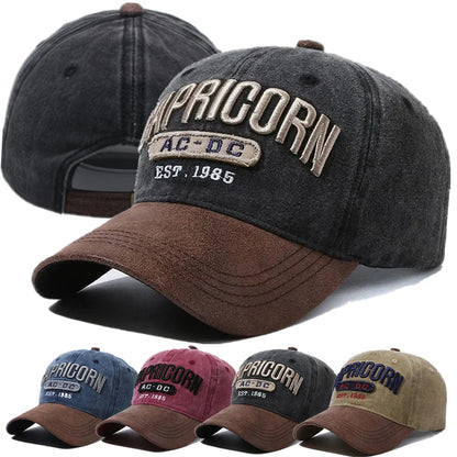 New Unisex Cap Washed Cotton Letter Embroidery Baseball Cap