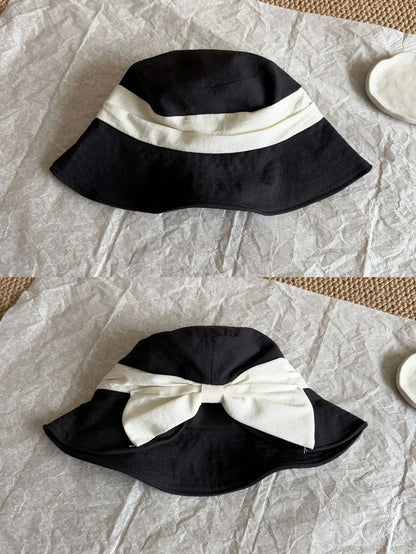 Elegant Bow-Tied Fisherman's Hat Women