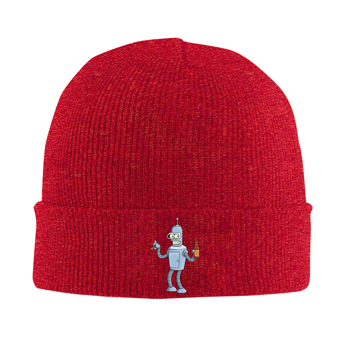 Men Women Rib Knit Cuffed Beanie Futuramas Benders Merch Winter Warm Knitted Caps