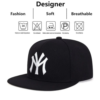 Unisex Letter Embroidery Hip-Hop Hats Outdoor Adjustable