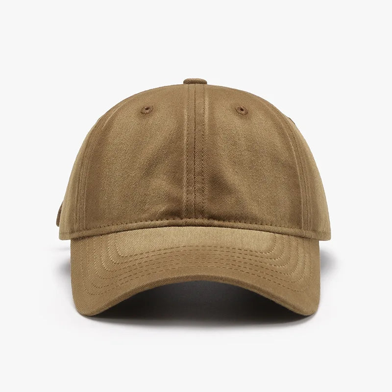 Washed Soft-Top Plain Baseball Cap For Men
