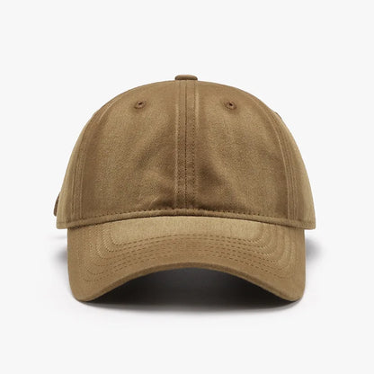 Washed Soft-Top Plain Baseball Cap For Men