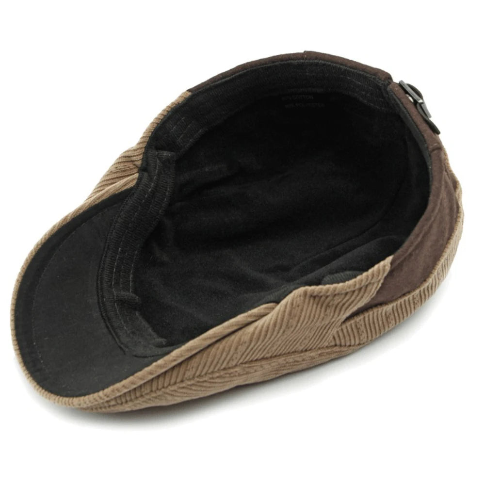 Berets Autumn Winter Hat Caps For Men Women Fleece Lined Corduroy Beret Hat