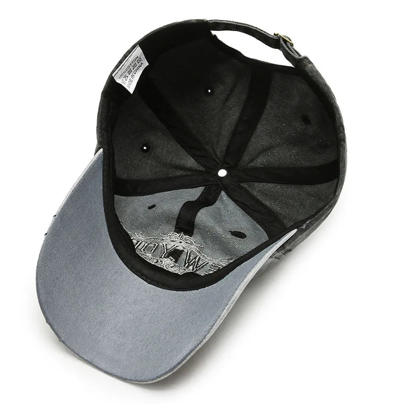 Fashion Patchwork Baseball Hat For Women Men Vintage