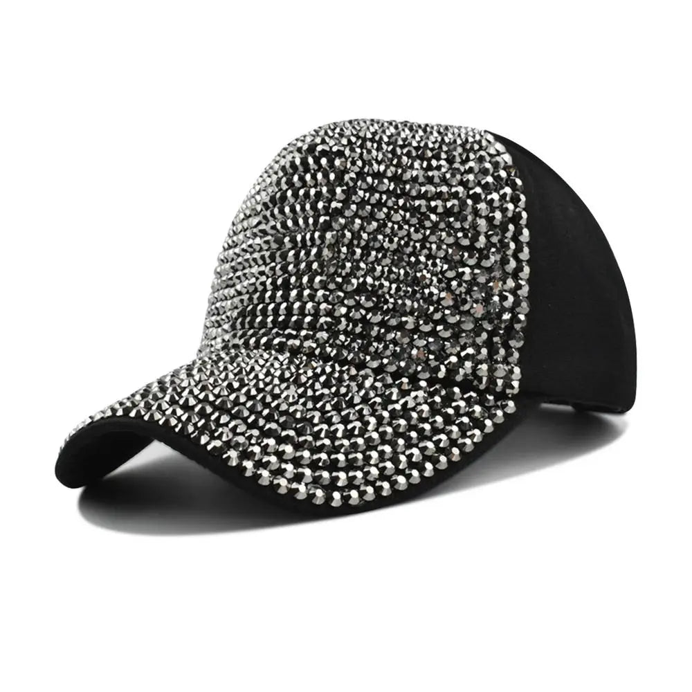 Fashion Luxury Vintage Sunscreen Hats Rhinestones Baseball Caps