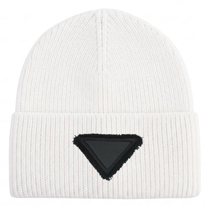 Winter Cotton Knitted Beanies Leather Heart Outdoor Hat Children Hats