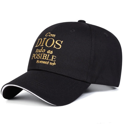 Unisex Dios Letter Embroidery Baseball Caps Spring and Autumn