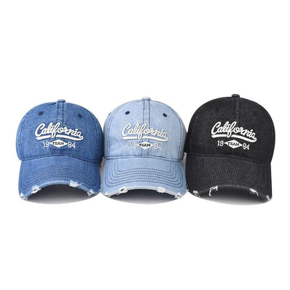 Denim Baseball Cap For Women Men Unisex