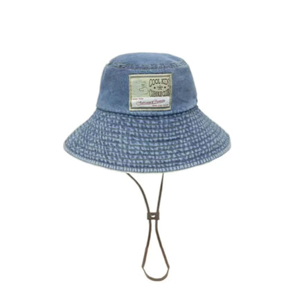 Women Denim Bucket Hat Spring Autumn Korean