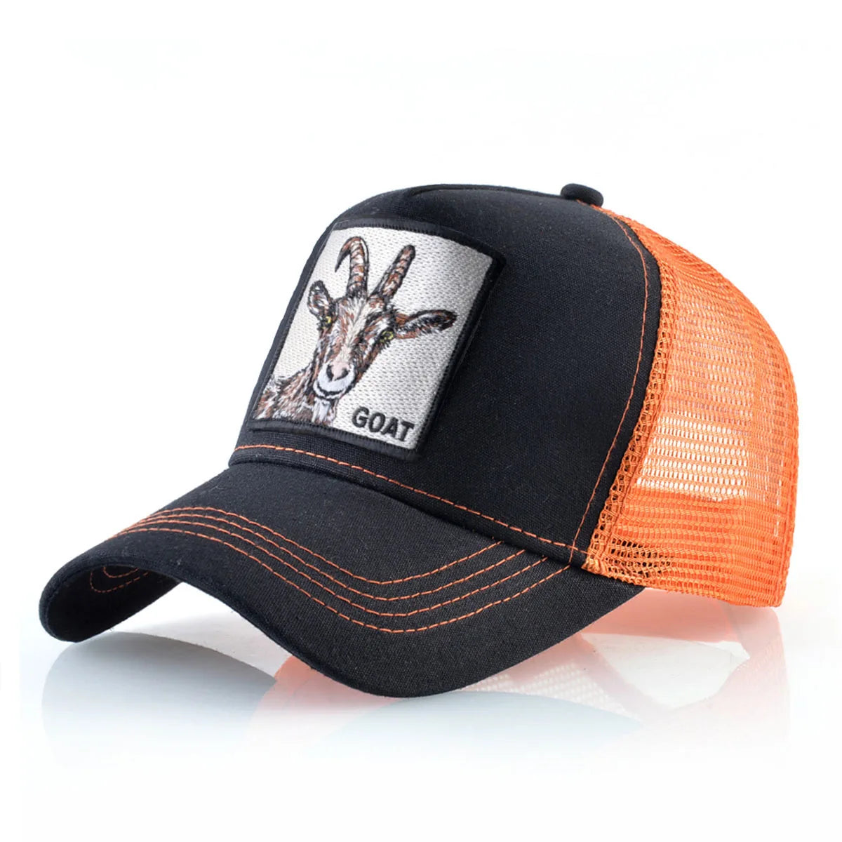 Fashion  With Embroidery Goat Patch Four Seasons Baseball Cap For Men Women