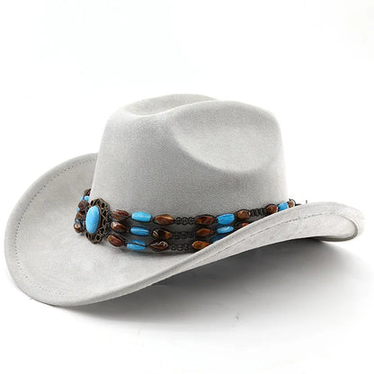 Suede Horse Riding Western Cowboy Hat For Men And Women Outdoor