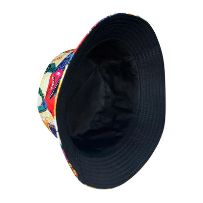 Street Graffiti Fisherman Hat, Reversible Sun Hat, Foldable Fashion Bucket Hat
