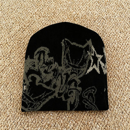 Men's Winter Knitted Hat Fashionable Trendy Warm Ear Protection Ski Cap