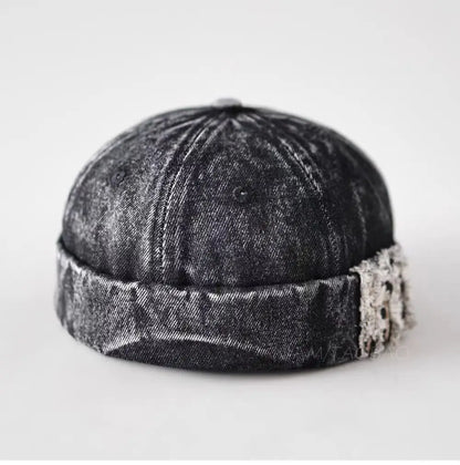 Ruffle-Brim Denim Hat For Men And Women