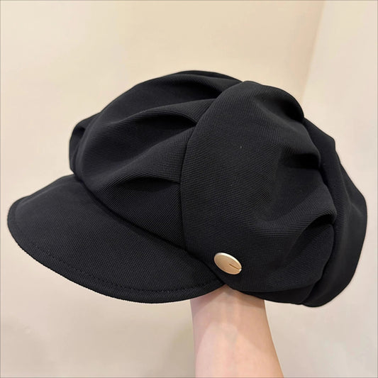 Women Sweet Simple Beret Girls Multicolor Soft Octagonal Hat