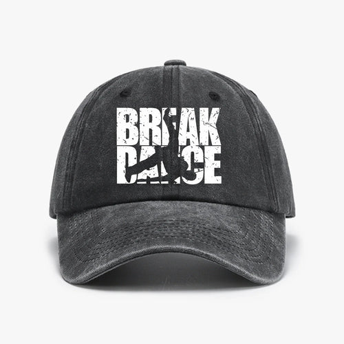 Retro Breakdance Graphic Streetwear Man Washed Baseball Cap