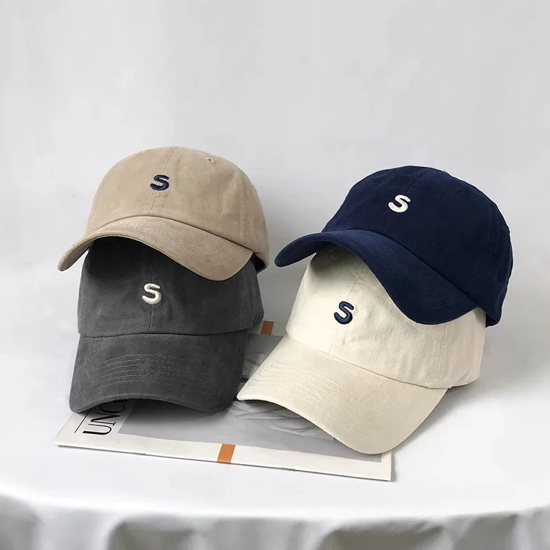 Simple Embroidery Peaked Cap Unisex Sun Hat