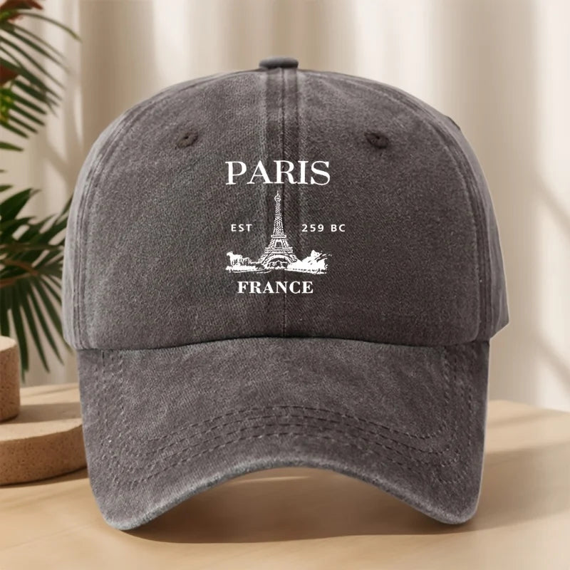 Eiffel Tower Print Baseball Cap