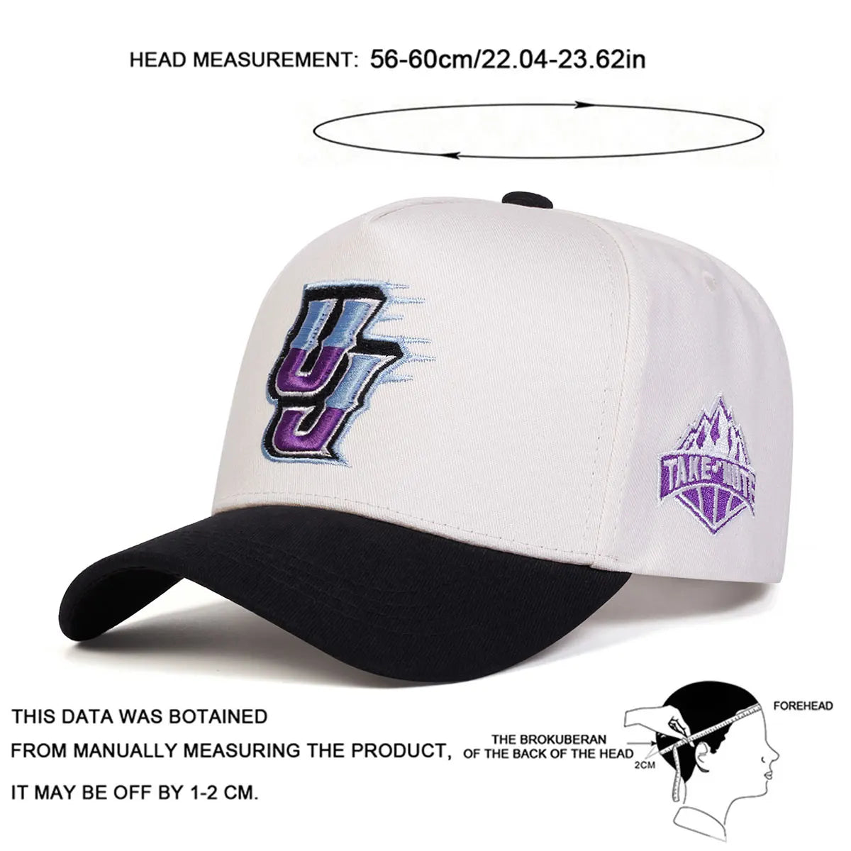 Unisex Take Note Letter Embroidery Baseball Caps Spring and Autumn