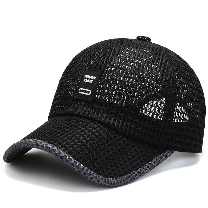 Men's Mesh Baseball Cap Breathable Summer Caps Dad Hat Outdoor Fishing Hats