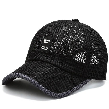 Men's Mesh Baseball Cap Breathable Summer Caps Dad Hat Outdoor Fishing Hats