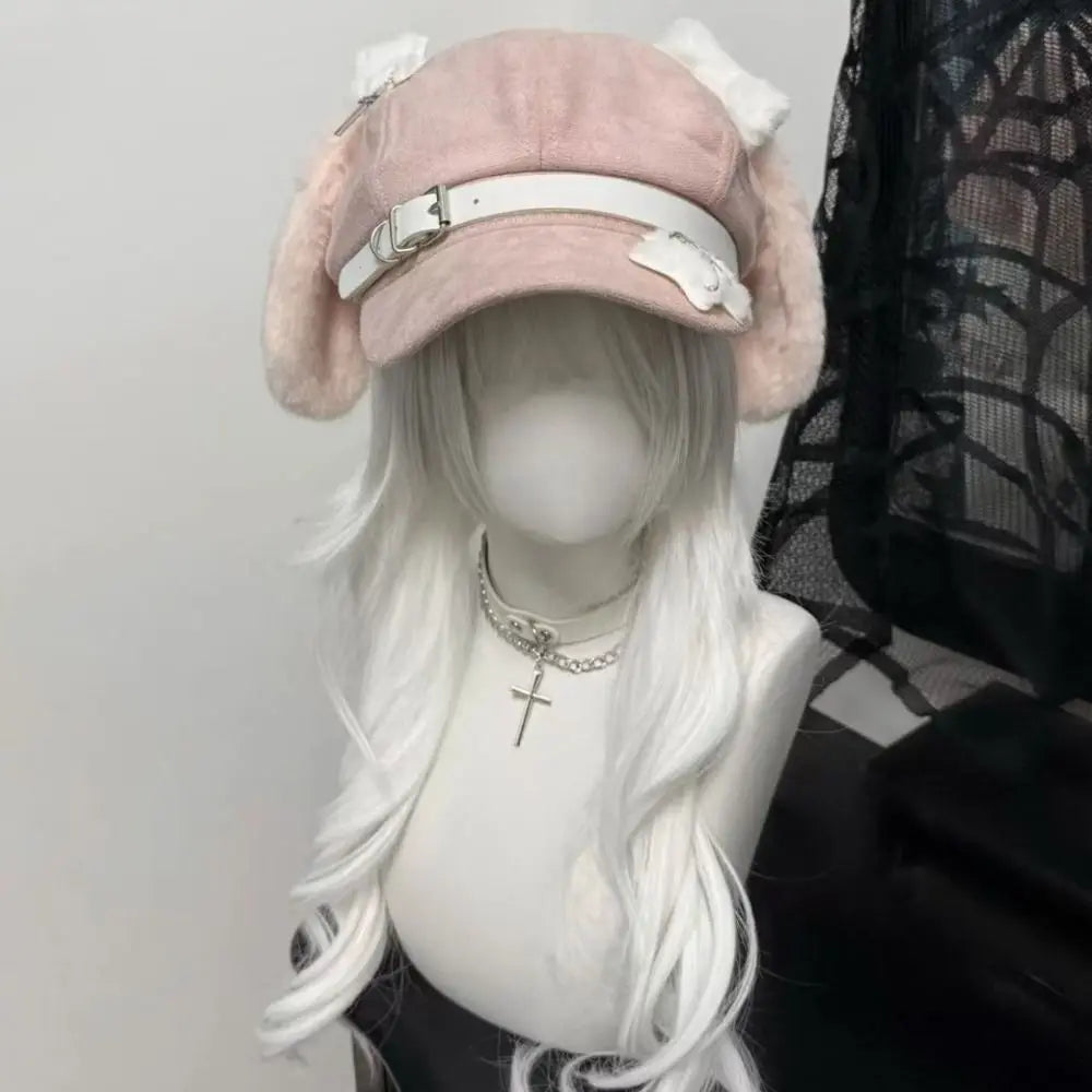Japanese Style Sweet Style Women's Berets Dog Eared Winter