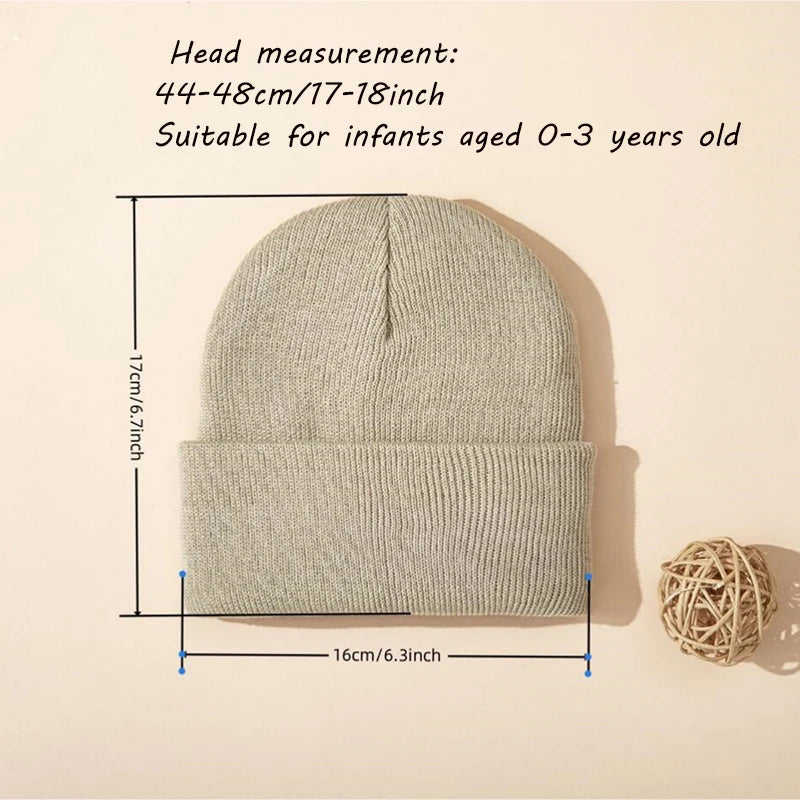 Baby Knitted Hat Autumn Winter Warm Newborn Infant For Boys Girls Soft Comfortable