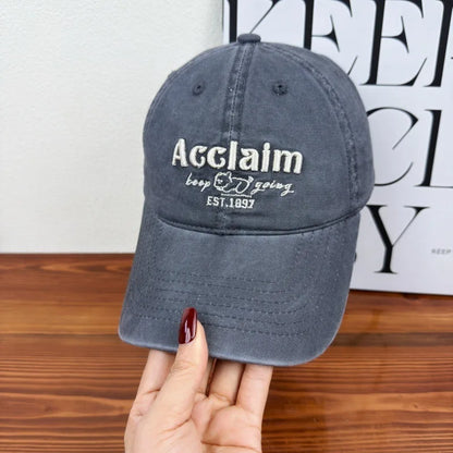 Cotton Retro Vintage Baseball Cap Men Women Denim Embroidered Letters Hat