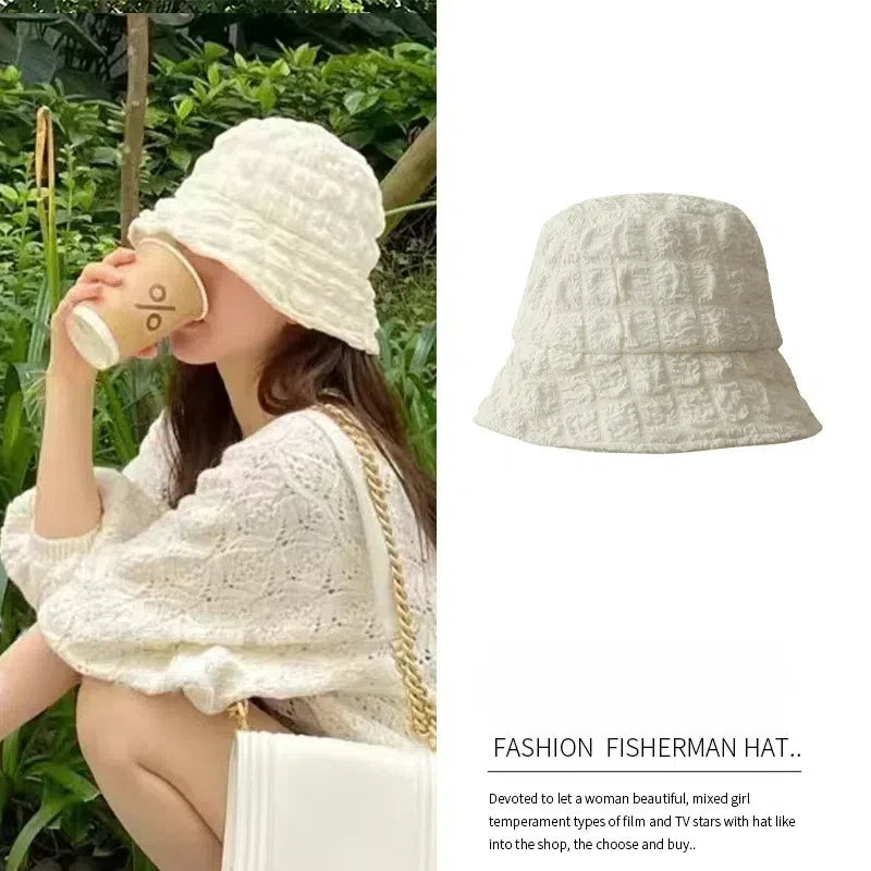Women Girl Thin Pleated Fisherman Hat