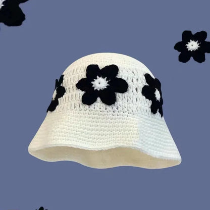 2025 Autumn New Crochet Korean Handmade Bucket Hat