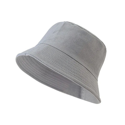 Solid Color Fisherman Hat Korean Trendy Hip Hop Bucket Hat Summer Flat Top Sun Cap Casual Outdoor