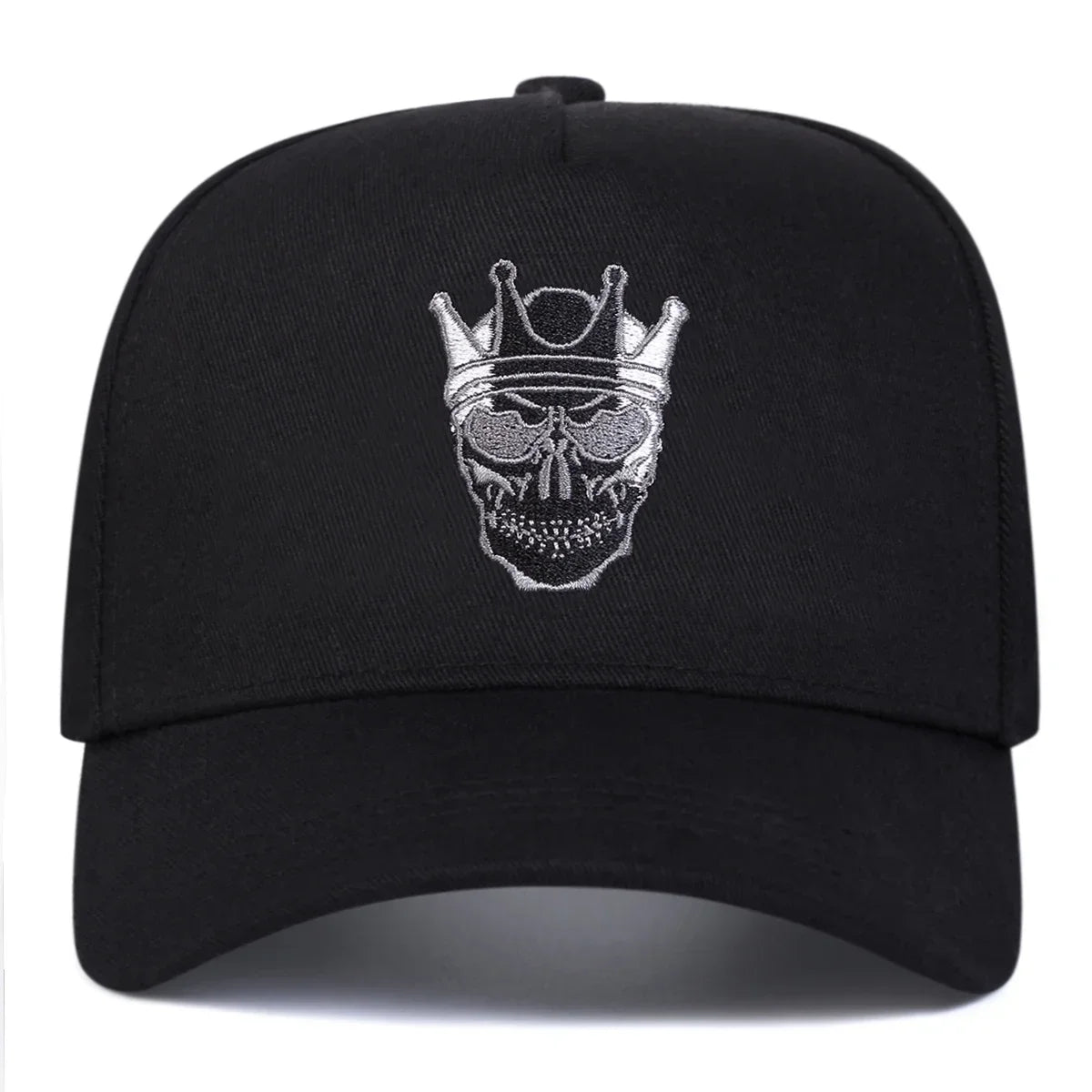 Unisex Skull Wearing A Crown Embroidery Baseball Caps Spring Autumn
